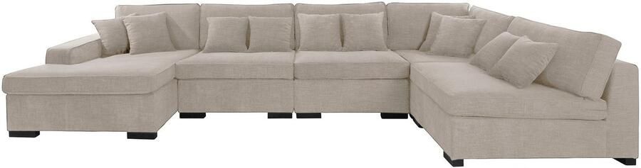 Home affaire Zithoek Skara U-vorm Loungebank met binnenveringsinterieur in vele overtrekkwaliteiten - Foto 4