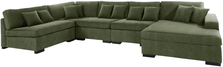 Home affaire Zithoek Skara U-vorm Loungebank met binnenveringsinterieur in vele overtrekkwaliteiten - Foto 3