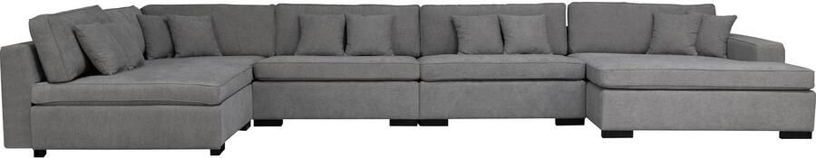 Home affaire Zithoek Skara U-vorm Loungebank met binnenveringsinterieur in vele overtrekkwaliteiten - Foto 6