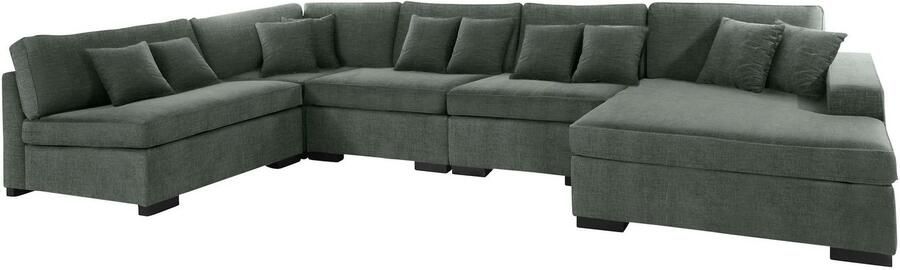 Home affaire Zithoek Skara U-vorm Loungebank met binnenveringsinterieur in vele overtrekkwaliteiten - Foto 3