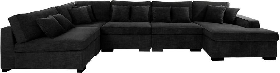 Home affaire Zithoek Skara U-vorm Loungebank met binnenveringsinterieur in vele overtrekkwaliteiten - Foto 4