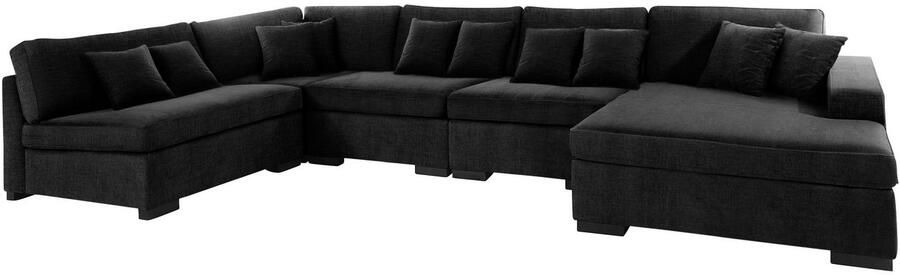 Home affaire Zithoek Skara U-vorm Loungebank met binnenveringsinterieur in vele overtrekkwaliteiten - Foto 3