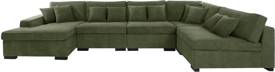 Home affaire Zithoek Skara U-vorm Loungebank met binnenveringsinterieur in vele overtrekkwaliteiten - Foto 4