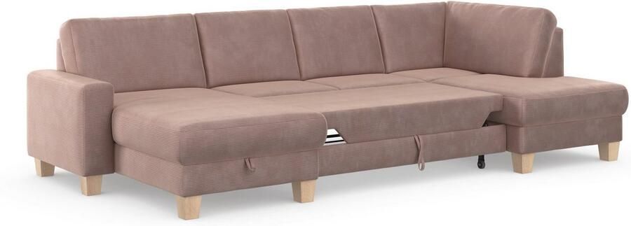 Home affaire Zithoek SUMMER U-vorm met of zonder slaapfunctie en bedkist cordbekleding - Foto 8