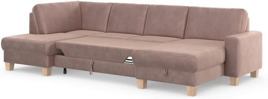 Home affaire Zithoek SUMMER U-vorm met of zonder slaapfunctie en bedkist cordbekleding - Foto 6