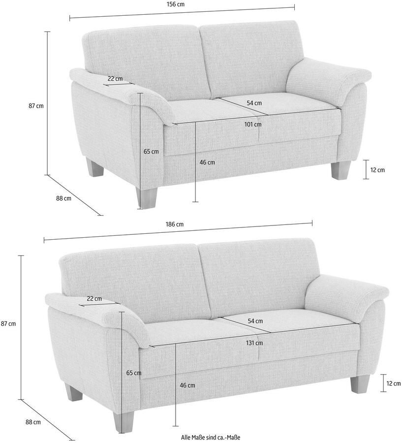 Home affaire Zithoek Texel als set met binnenvering en contrastnaad - Foto 2