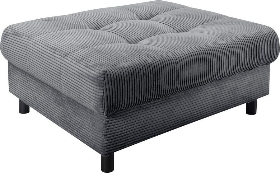 COLLECTION AB Hoekbank Toni L-vorm B: 215 cm met hocker & 2 sierkussens veerkern - Foto 7