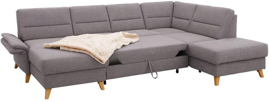 Home affaire Zithoek Westerland U-vorm Binnenvering slaapfunctie naar keuze bergruimte en armleuningverstelling - Foto 11