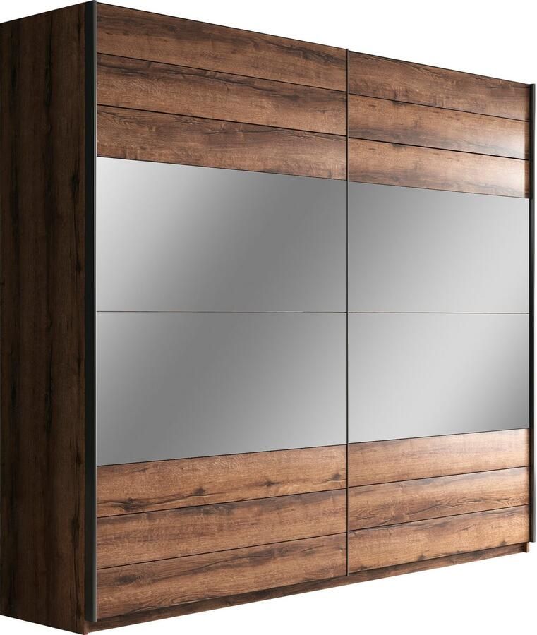 Home affaire Zweefdeurkast Beta schuifdeurkast kledingkast linnenkast met spiegel inclusief complete indeling metalen grepen - Foto 6