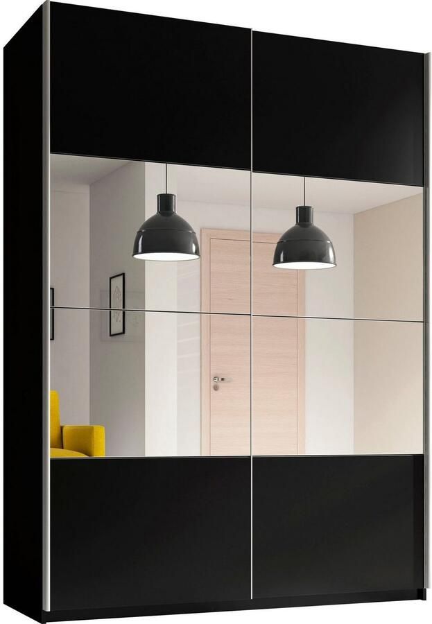 Home affaire Zweefdeurkast Beta schuifdeurkast kledingkast linnenkast met spiegel inclusief complete indeling metalen grepen - Foto 4