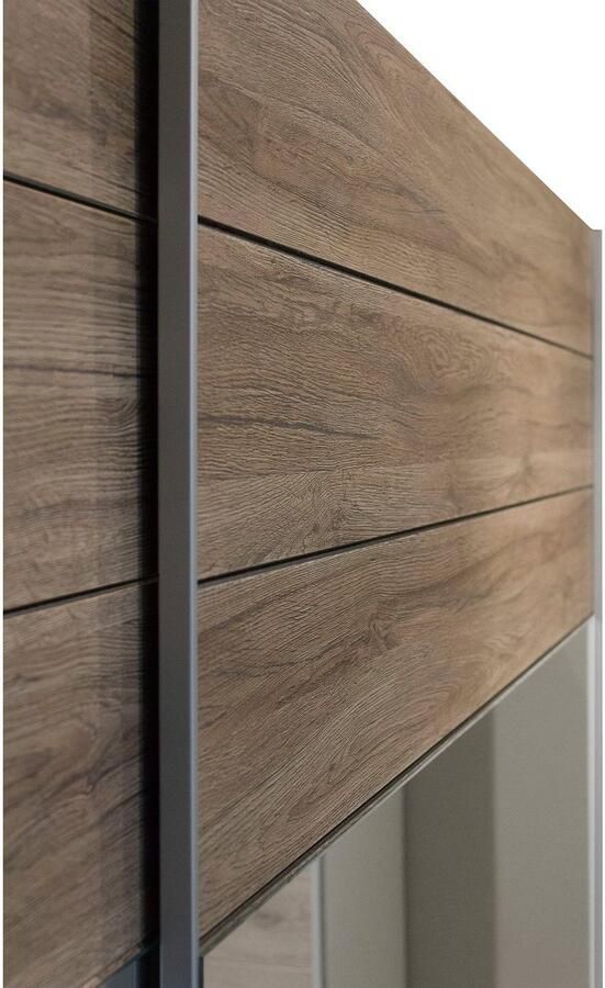 Home affaire Zweefdeurkast Galaxy breedte 200 220 of 270 cm kledingkast linnenkast met brede spiegelfront inclusief complete binnenuitrusting - Foto 4