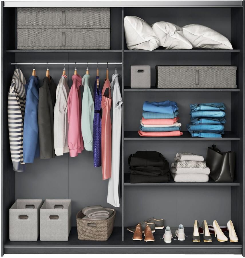 Home affaire Zweefdeurkast Galaxy kledingkast linnenkast 200 220 of 270 cm breed - Foto 5