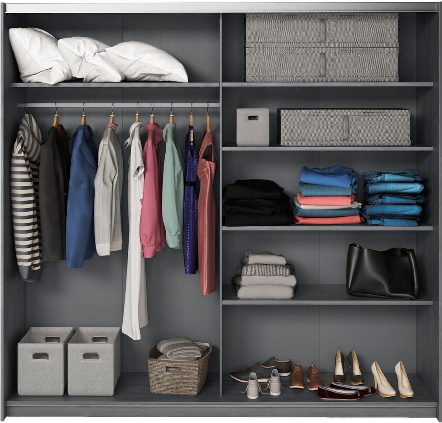 Home affaire Zweefdeurkast Galaxy kledingkast linnenkast 200 220 of 270 cm breed - Foto 4