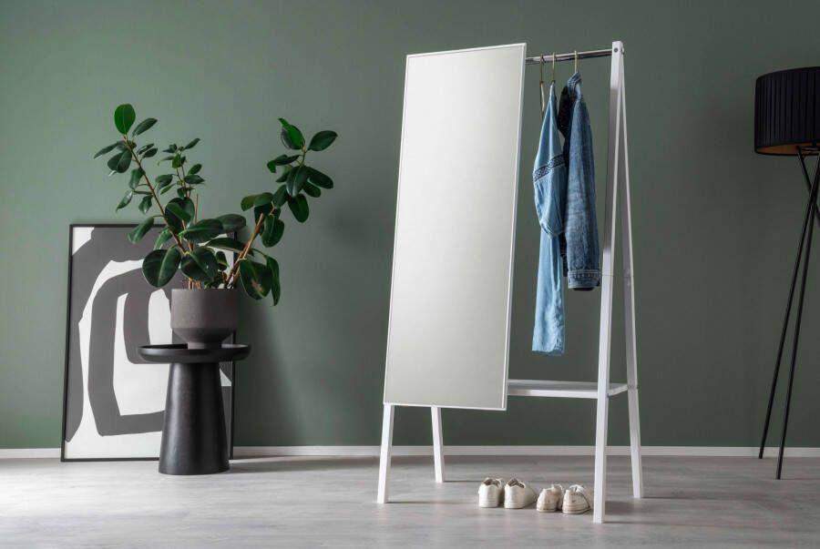 Home affaire Kapstok Izano Kapstok garderobe met spiegel en legplanken massief hout - Foto 4