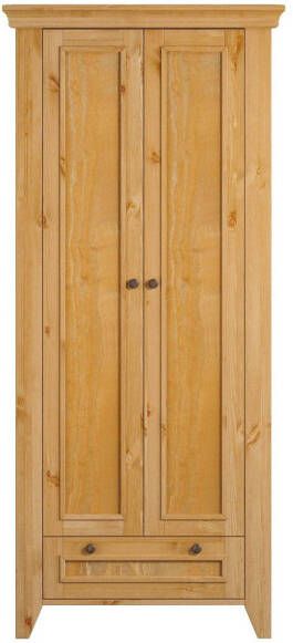 Home affaire Kledingkast Skandinavia Massief hout 2-deurs met lade en ophangmogelijkheden aan de zijkant - Foto 10