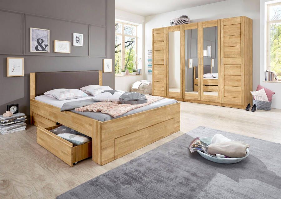 Home affaire Ledikant met bergruimte Bernett gemaakt van massief beuken met opbergladen - Foto 2