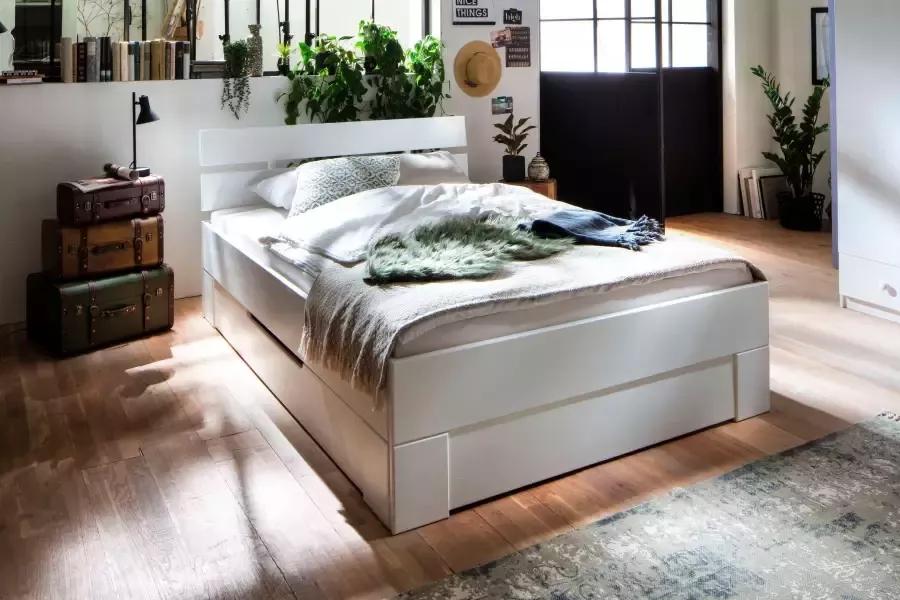 Home affaire Bedframe Progress massief houten bed in 5 maten wit gelakt - Foto 3