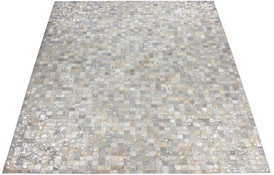 Kayoom Leren vloerkleed Rocket 110 Fellteppich Patchwork echt leer enkel unieke exemplaren woonkamer - Foto 4