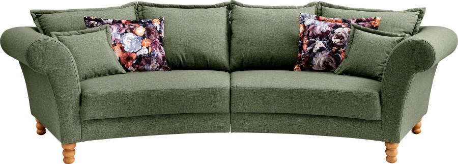 Home affaire Megabank Tassilo gebogen vormentaal comfortabel Mega Sofa breedte 350cm