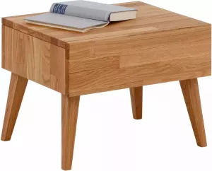Home affaire Nachtkastje Natali met een lade van massief eiken breedte 45 cm