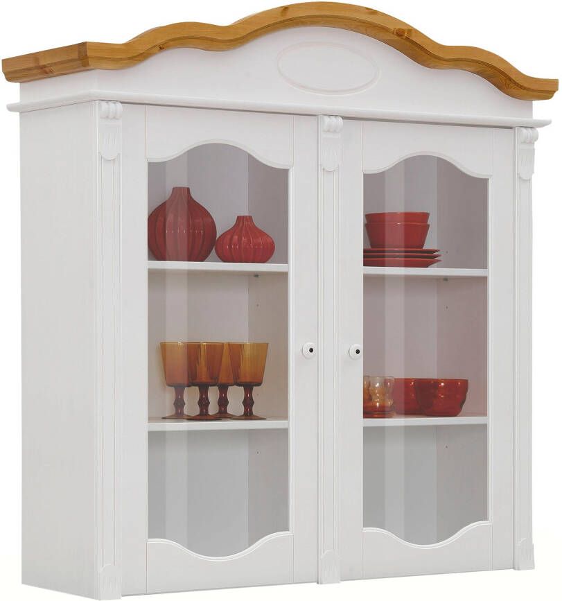 Home affaire Opzetkast TESSIN Vitrinekast breedte 115 cm van massief dennenhout FSC - Foto 10