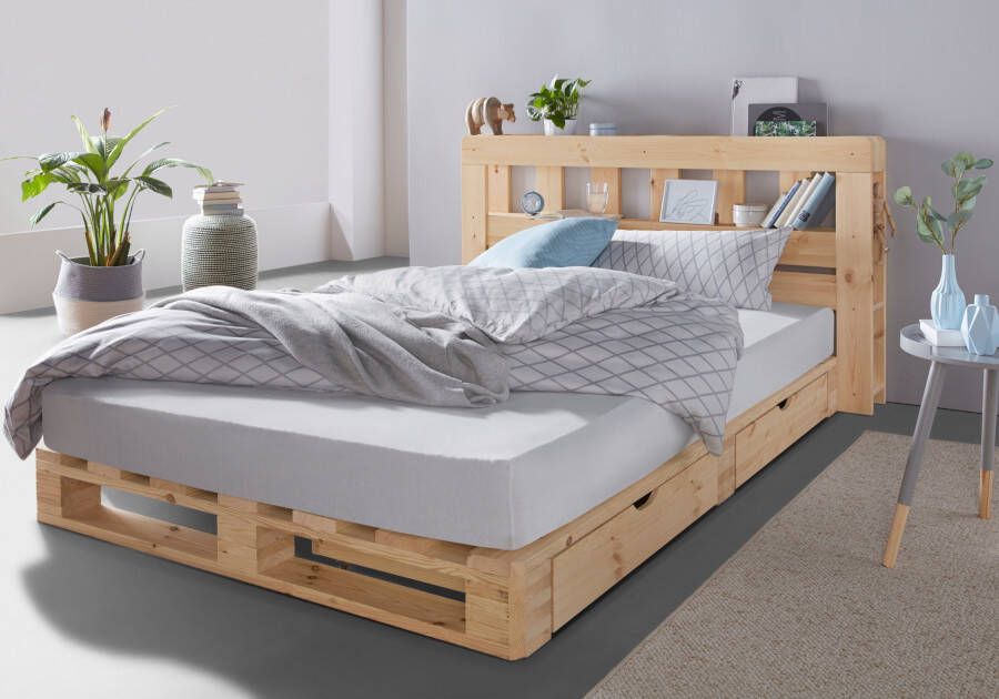 Home affaire Palletbed Alasco gecertificeerd massief hout uit te breiden tot tweepersoons- of familiebed - Foto 14