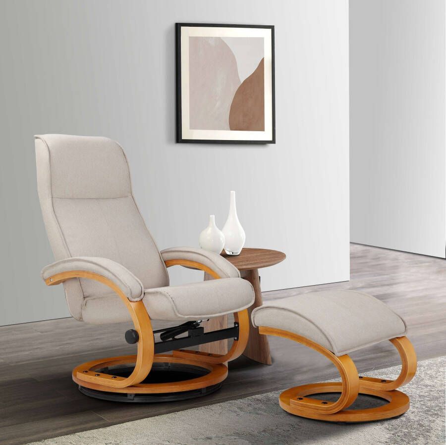 Home affaire Relaxfauteuil Paris tv-stoel met poef en handmatige ligfunctie (set 2 stuks) - Foto 9