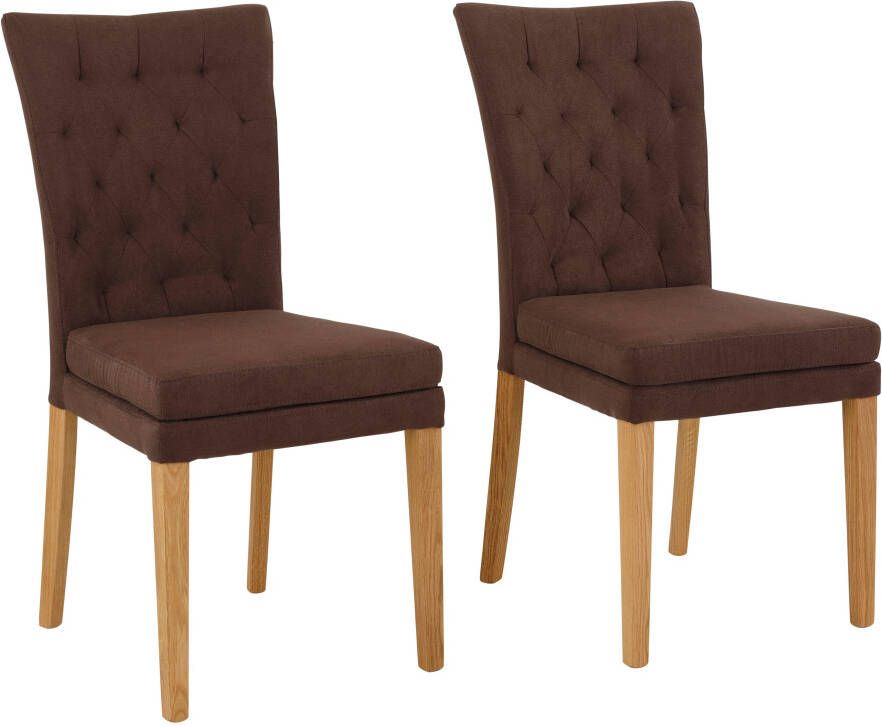 Home affaire Eetkamerstoel Colorado BESTSELLER Polsterstoel Poten in eiken of noten. In set van 2 4 of 6