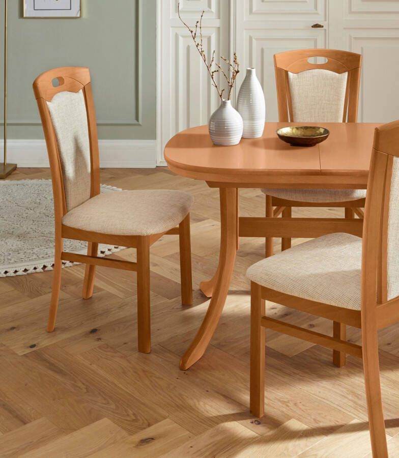 Home affaire Eetkamerstoel FERDI Made in Italy massief hout Bekleding fijne structuur (water- en vlekafstotend) of structuur (set 2 stuks) - Foto 4