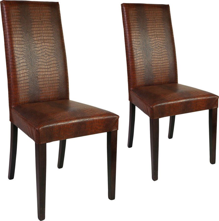 Home affaire Stoel Java Overtrokken met kunstleer met animal-stempeldruk (set 2 stuks) - Foto 6