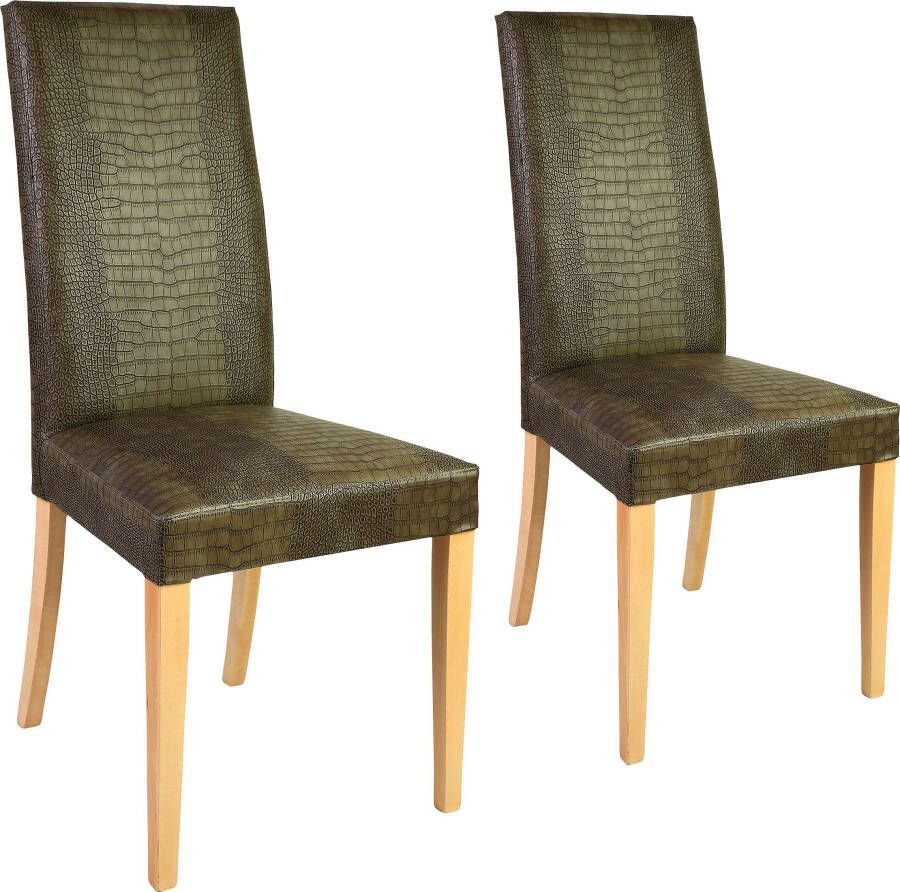 Home affaire Stoel Java Overtrokken met kunstleer met animal-stempeldruk (set 2 stuks) - Foto 6