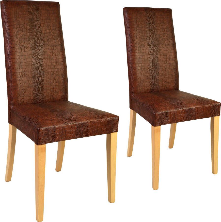 Home affaire Stoel Java Overtrokken met kunstleer met animal-stempeldruk (set 2 stuks) - Foto 6