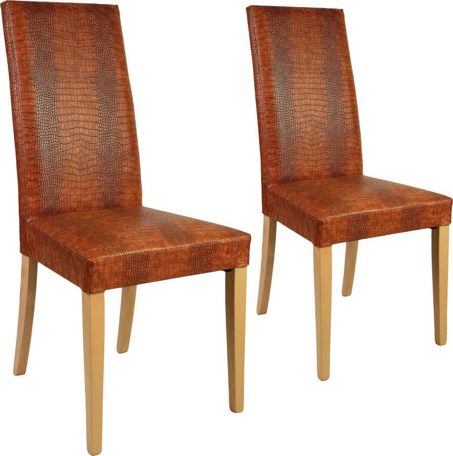 Home affaire Stoel Java Overtrokken met kunstleer met animal-stempeldruk (set 2 stuks) - Foto 6