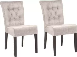 Home affaire Stoel Queen Eetkamerstoel met capitonnage set van 2 4 of 6 (set)