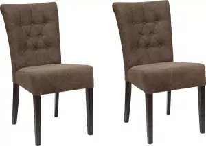 Home affaire Stoel Queen Eetkamerstoel met capitonnage set van 2 4 of 6 (set)