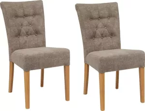 Home affaire Stoel Queen Eetkamerstoel met capitonnage set van 2 4 of 6 (set)
