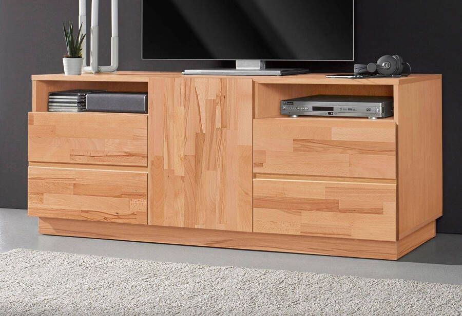 Home affaire Tv-meubel Hoogte 140 cm deels massief FSC -gecertificeerd - Foto 5