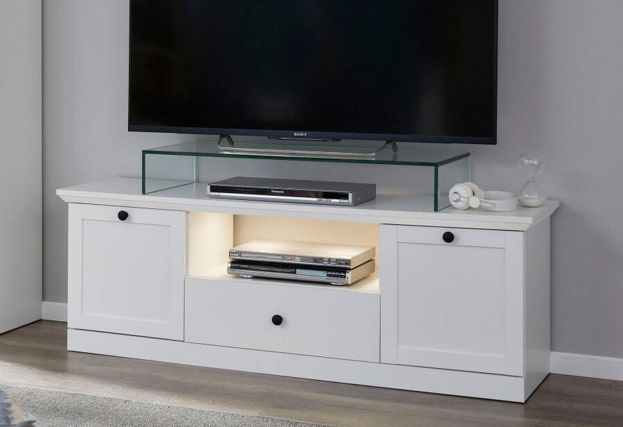 Home affaire Tv-meubel Baxter tijdloze landelijke stijl volledig uittrekbaar verlichting optioneel - Foto 9