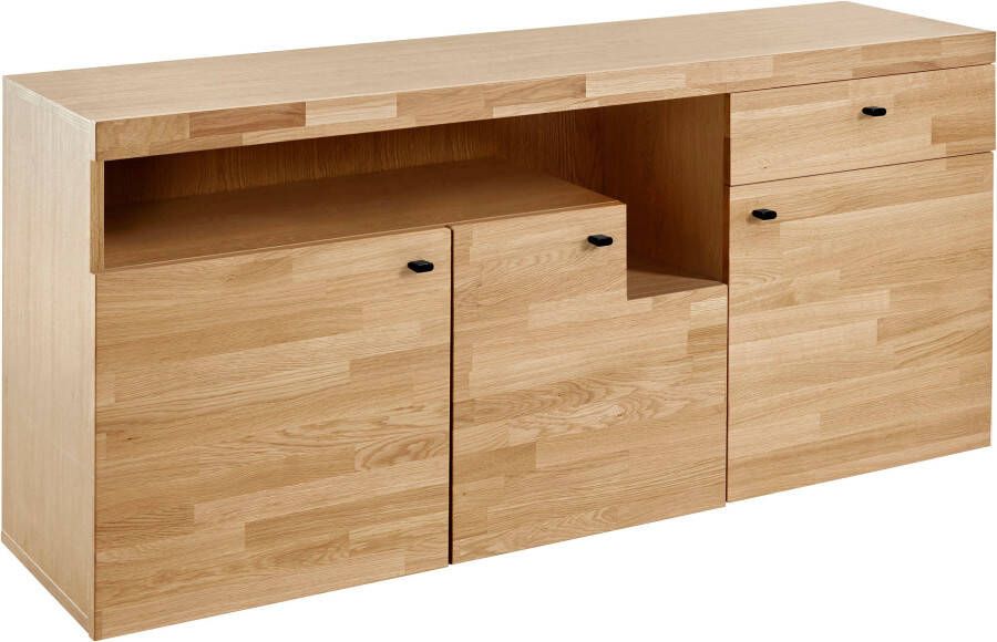 Home affaire Tv-meubel Divupe Breedte 138 cm fronten van massief hout FSC -gecertificeerd - Foto 8