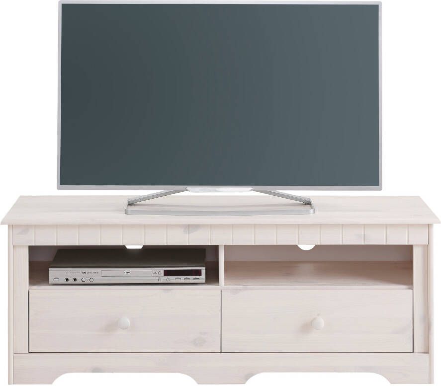 Home affaire Tv-meubel Pöhl 120 cm breed van massief grenen