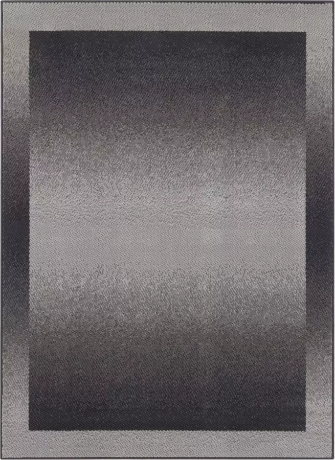 Tapeso Vloerkleed retro lijstmotief Gradient donkergrijs 180x260 cm