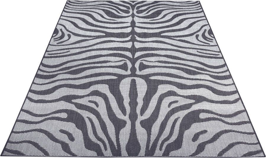 Home affaire Vloerkleed Zadie Zebradesign robuust gemakkelijk in onderhoud platweefsel
