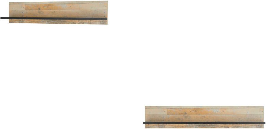 Home affaire Wandplank Sherwood Breedte 160 cm in modern houtdecor 28 mm dikke legplanken