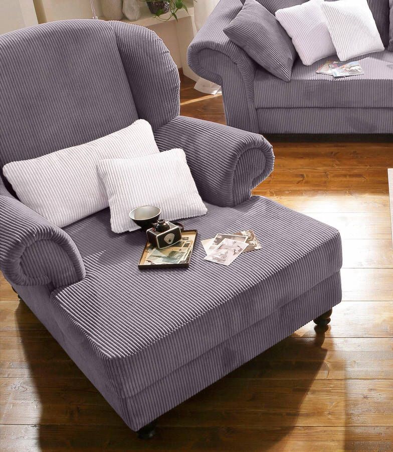 Home affaire XXL-fauteuil King Henry met binnenvering in casual bekleding en losse kussens - Foto 2