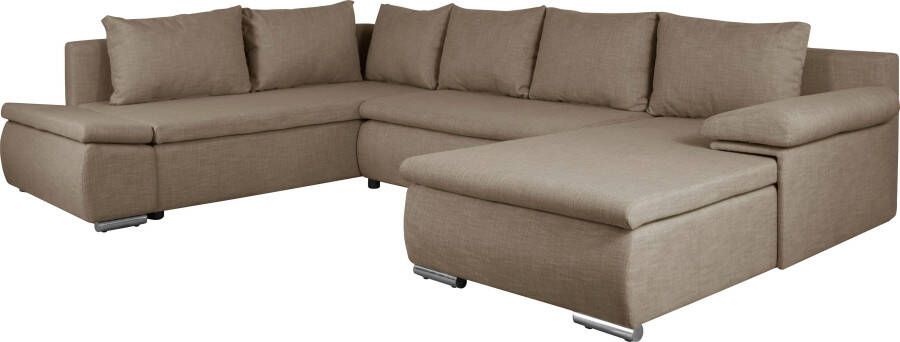 Home affaire Zithoek Acra U-vorm met slaapfunctie en bedkist in gevlochten look - Foto 11