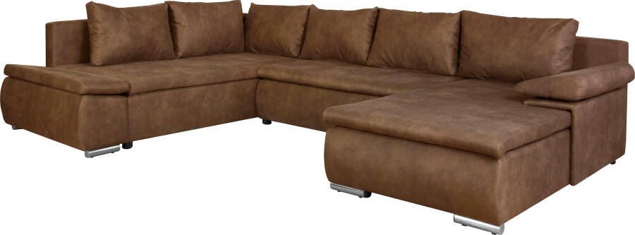 Home affaire Zithoek Acra U-vorm met slaapfunctie en bedkist in gevlochten look - Foto 10