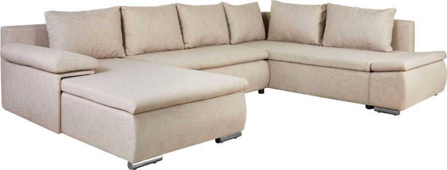 Home affaire Zithoek Acra U-vorm met slaapfunctie en bedkist in gevlochten look - Foto 11