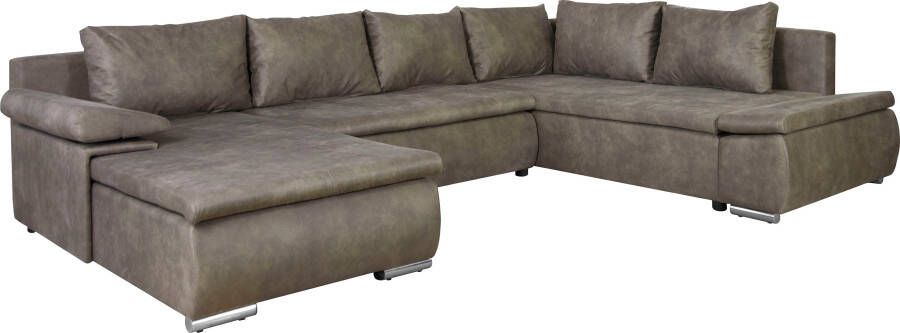 Home affaire Zithoek Acra U-vorm met slaapfunctie en bedkist in gevlochten look - Foto 11