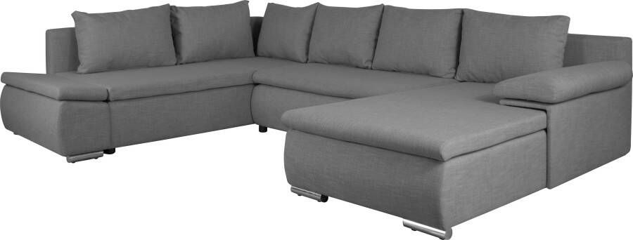 Home affaire Zithoek Acra U-vorm met slaapfunctie en bedkist in gevlochten look - Foto 11