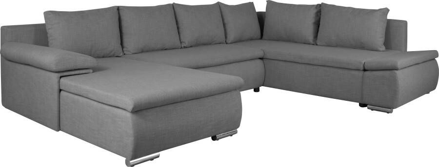 Home affaire Zithoek Acra U-vorm met slaapfunctie en bedkist in gevlochten look - Foto 11